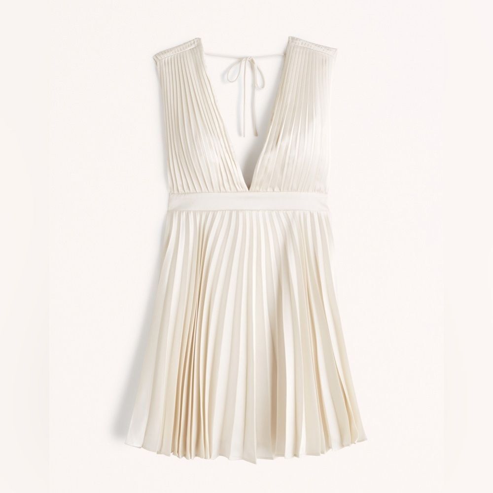 Abercrombie & Fitch Plunge Pleated Mini Dress